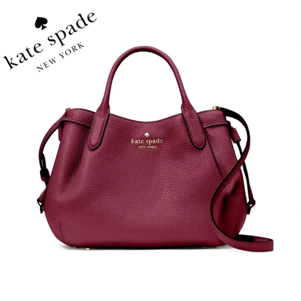 Kate Spade Small Dumpling Burgundy Satchel - Picture 2 of 15